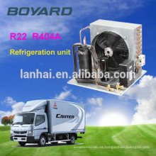 unidad de condensador R22 r404a compresor rotativo refrigeración industrial para pantalla refrigerador, mini refrigerador